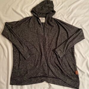 Abercrombie Kids Gray Hooded Open Front Cardigan Sweater Shaw Shrug
